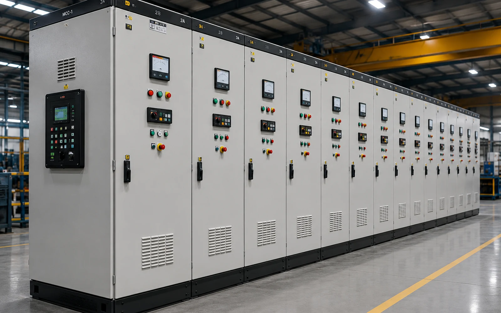 MCC panel lineup for industrial motor control