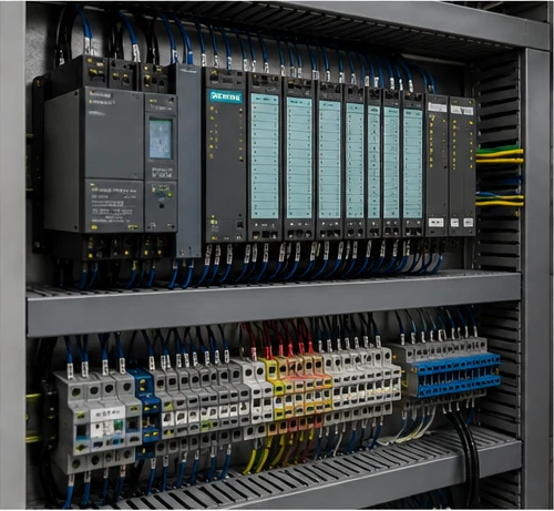 PLC control cabinet interior reference