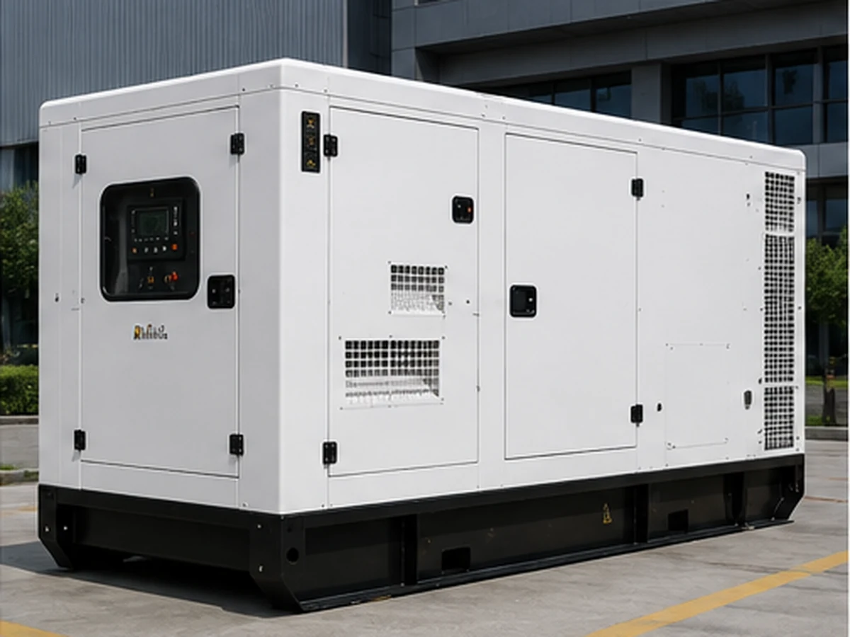 Temporary silent enclosed diesel generator set
